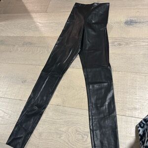 Aritzia Black Faux Leather Leggings